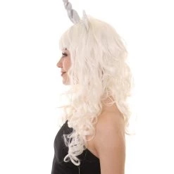 HPO Women's Womens Unicorn Horn And Ears Wig | White Unicorn Wigs | Premium Breathable Capless Cap 11 HPO Women's Womens Unicorn Horn And Ears Wig | White Unicorn Wigs | Premium Breathable Capless Cap