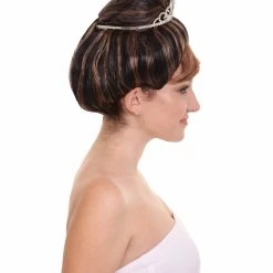 HPO Women's Womens Breakfast Wig | Brown Celebrity Wigs | Premium Breathable Capless Cap