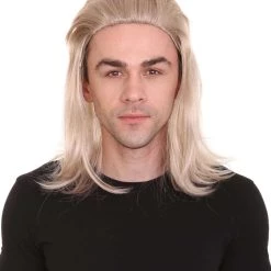 HPO Tiger Mens Mullet Wig | Blonde Retro Wig | Premium Breathable Capless Cap