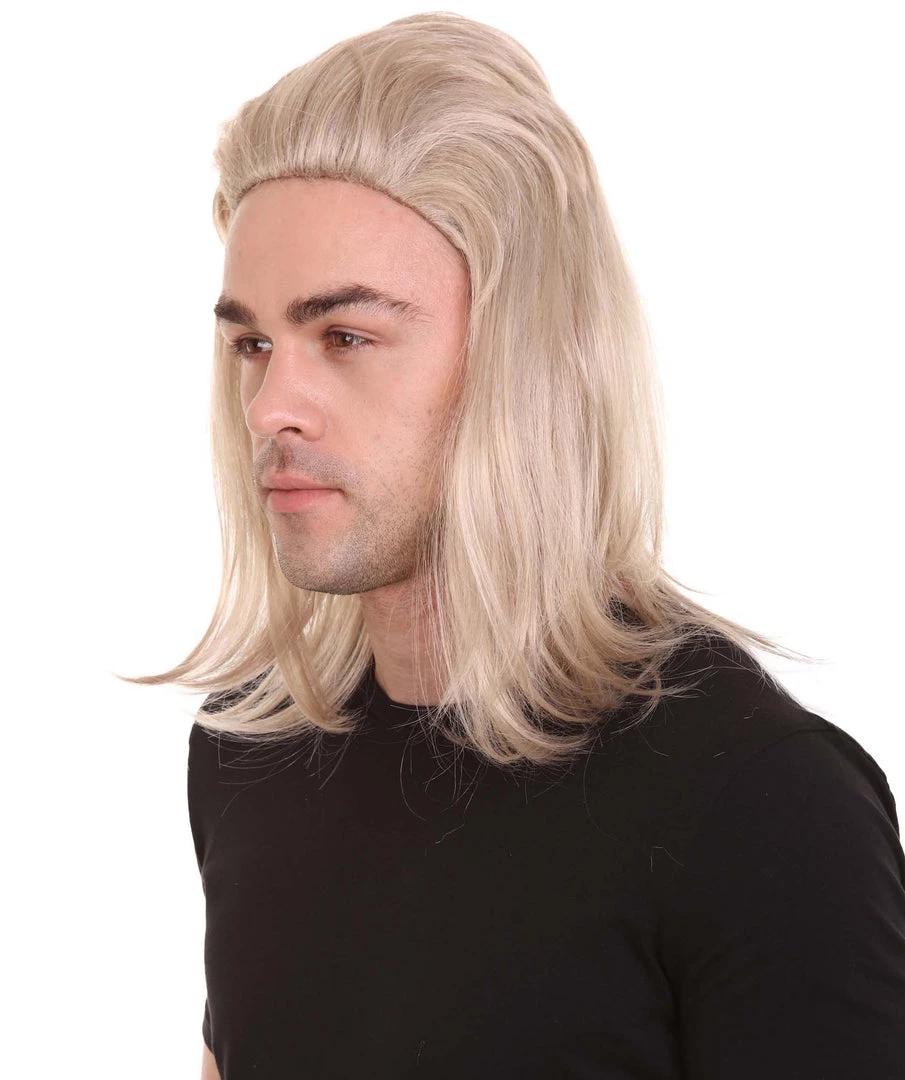 HPO Tiger Mens Mullet Wig | Blonde Retro Wig | Premium Breathable Capless Cap 2 HPO Tiger Mens Mullet Wig | Blonde Retro Wig | Premium Breathable Capless Cap