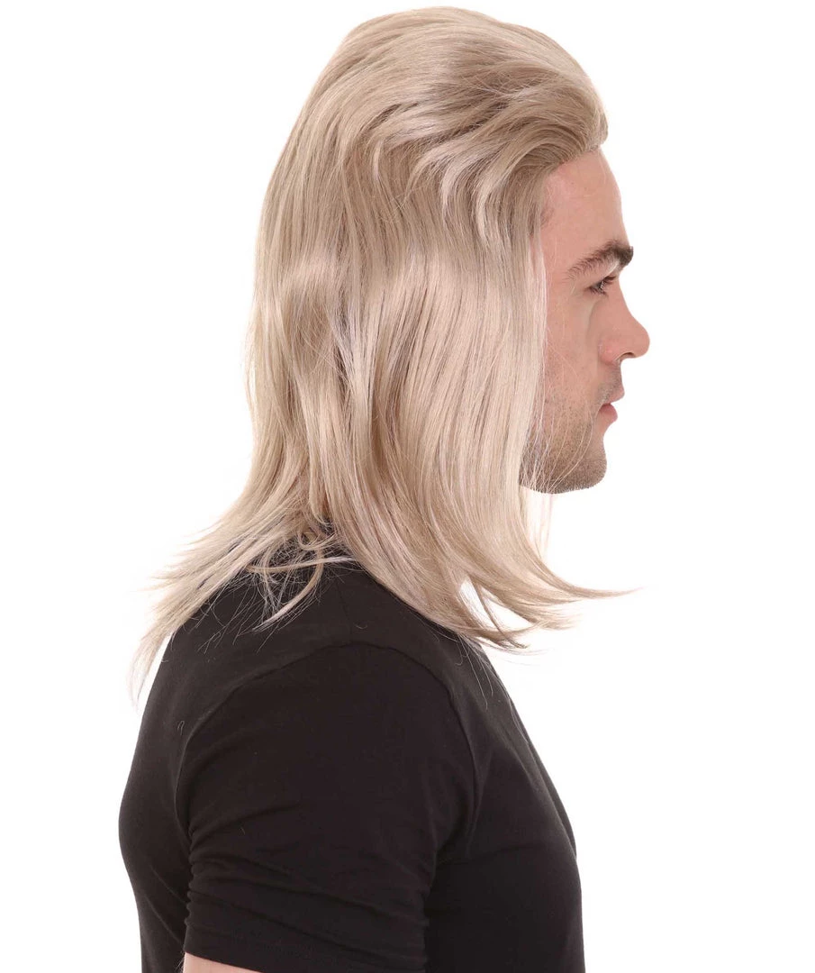 HPO Tiger Mens Mullet Wig | Blonde Retro Wig | Premium Breathable Capless Cap 5 HPO Tiger Mens Mullet Wig | Blonde Retro Wig | Premium Breathable Capless Cap