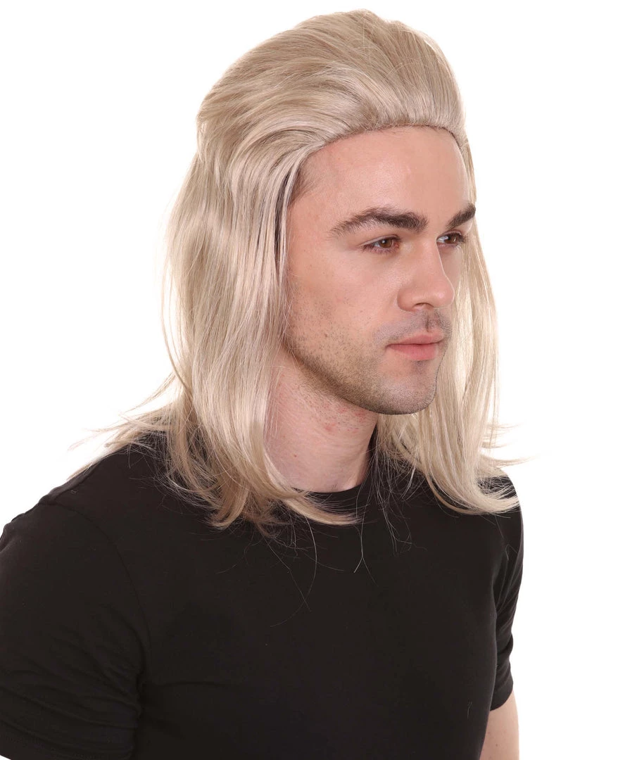 HPO Tiger Mens Mullet Wig | Blonde Retro Wig | Premium Breathable Capless Cap 6 HPO Tiger Mens Mullet Wig | Blonde Retro Wig | Premium Breathable Capless Cap