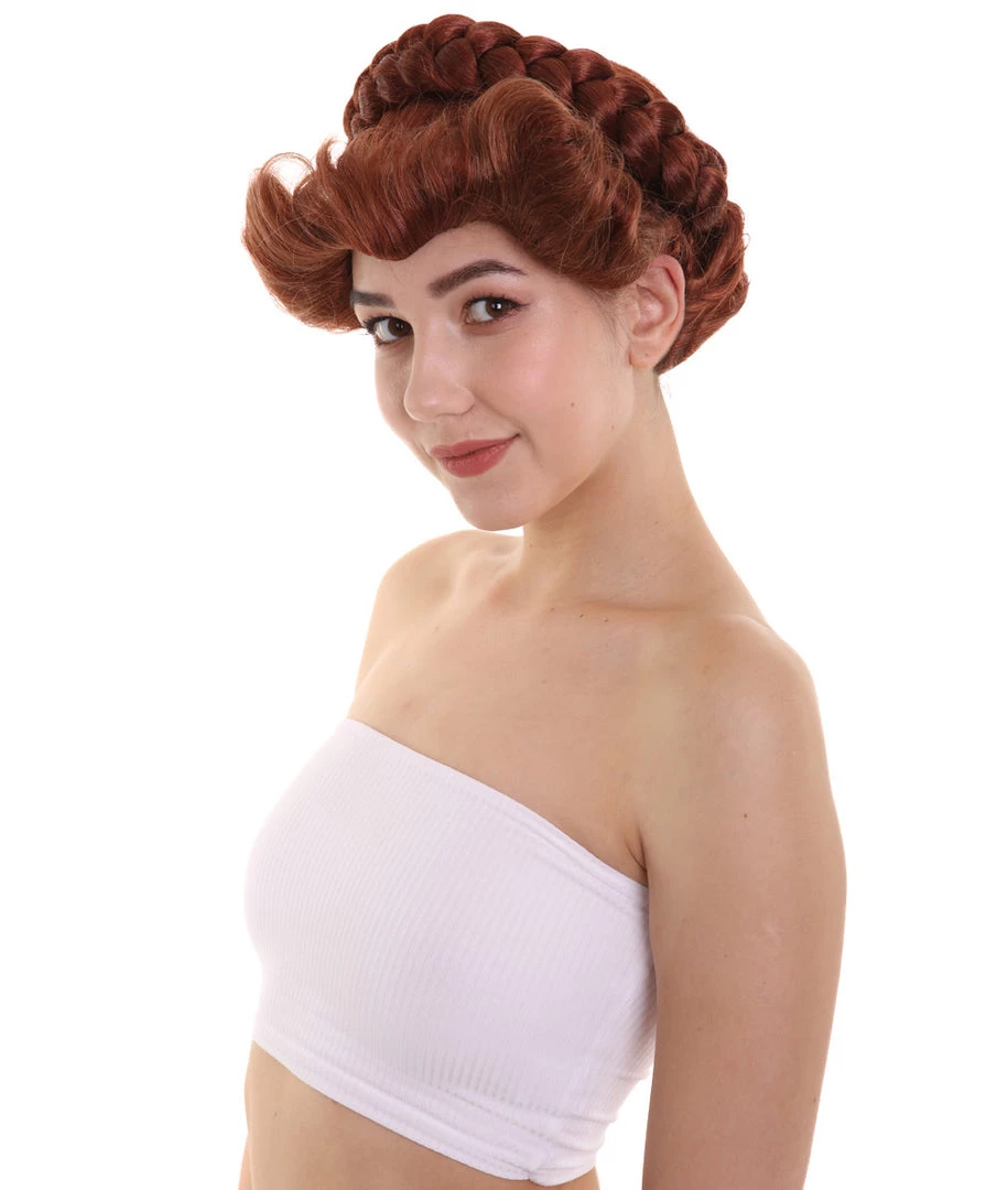 HPO Women's Womens Mary Queen Of Scots Mary Stuart Wig | Brown TV/Movie Wigs | Premium Breathable Capless Cap 2 HPO Women's Womens Mary Queen Of Scots Mary Stuart Wig | Brown TV/Movie Wigs | Premium Breathable Capless Cap