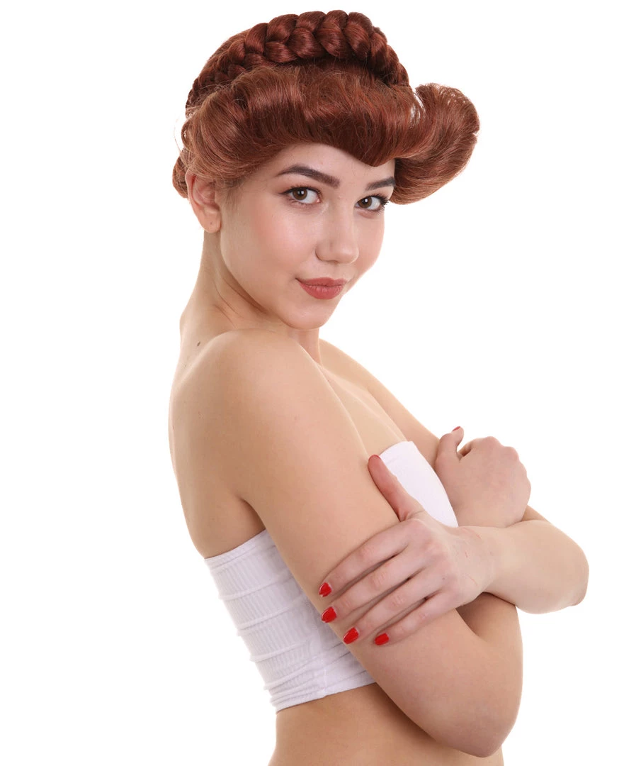 HPO Women's Womens Mary Queen Of Scots Mary Stuart Wig | Brown TV/Movie Wigs | Premium Breathable Capless Cap 4 HPO Women's Womens Mary Queen Of Scots Mary Stuart Wig | Brown TV/Movie Wigs | Premium Breathable Capless Cap