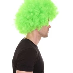 HPO Kids Super Afro Wig | Green Jumbo Cosplay Halloween Wig | Premium Breathable Capless Cap