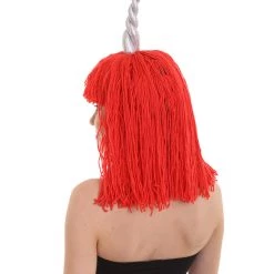 HPO Women's Womens Unicorn Horn Doll Wig | Red Cosplay Party Wigs 10 HPO Women's Womens Unicorn Horn Doll Wig | Red Cosplay Party Wigs