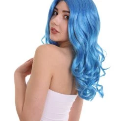 HPO Womens Singer Curly Wig | Blue Celebrity Wigs | Premium Breathable Capless Cap 12 HPO Womens Singer Curly Wig | Blue Celebrity Wigs | Premium Breathable Capless Cap