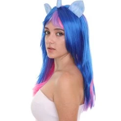 HPO Unicorn Horn And Ears Womens Wig | Sexy Cosplay Party Halloween Wig | Premium Breathable Capless Cap 11 HPO Unicorn Horn And Ears Womens Wig | Sexy Cosplay Party Halloween Wig | Premium Breathable Capless Cap