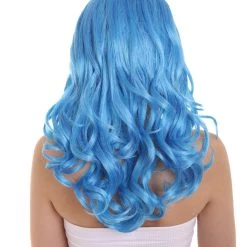 HPO Womens Singer Curly Wig | Blue Celebrity Wigs | Premium Breathable Capless Cap 16 HPO Womens Singer Curly Wig | Blue Celebrity Wigs | Premium Breathable Capless Cap