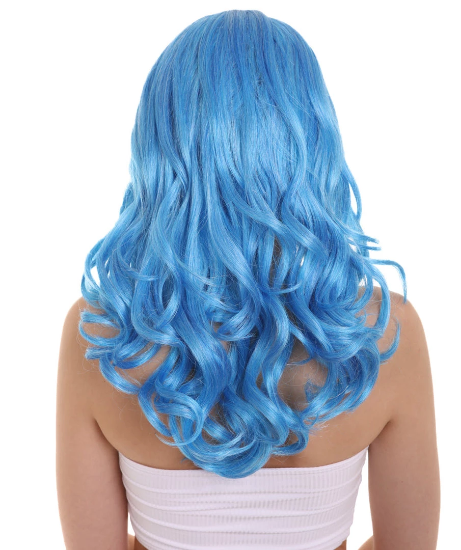 HPO Womens Singer Curly Wig | Blue Celebrity Wigs | Premium Breathable Capless Cap 7 HPO Womens Singer Curly Wig | Blue Celebrity Wigs | Premium Breathable Capless Cap