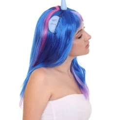 HPO Unicorn Horn And Ears Womens Wig | Sexy Cosplay Party Halloween Wig | Premium Breathable Capless Cap 14 HPO Unicorn Horn And Ears Womens Wig | Sexy Cosplay Party Halloween Wig | Premium Breathable Capless Cap
