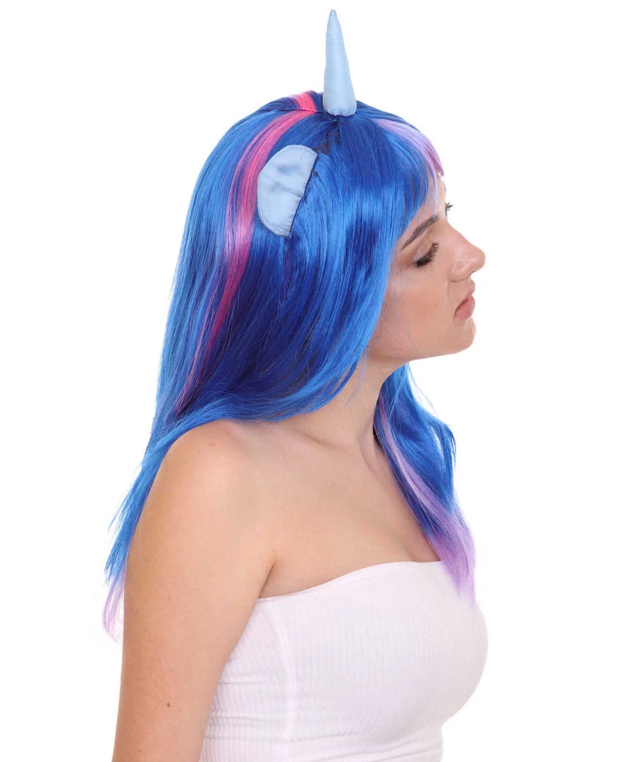 HPO Unicorn Horn And Ears Womens Wig | Sexy Cosplay Party Halloween Wig | Premium Breathable Capless Cap 6 HPO Unicorn Horn And Ears Womens Wig | Sexy Cosplay Party Halloween Wig | Premium Breathable Capless Cap