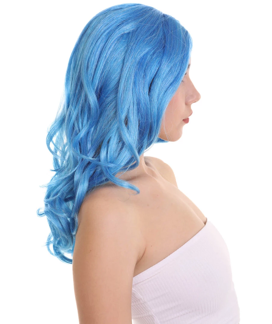 HPO Womens Singer Curly Wig | Blue Celebrity Wigs | Premium Breathable Capless Cap 6 HPO Womens Singer Curly Wig | Blue Celebrity Wigs | Premium Breathable Capless Cap