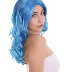 HPO Womens Singer Curly Wig | Blue Celebrity Wigs | Premium Breathable Capless Cap 14 HPO Womens Singer Curly Wig | Blue Celebrity Wigs | Premium Breathable Capless Cap