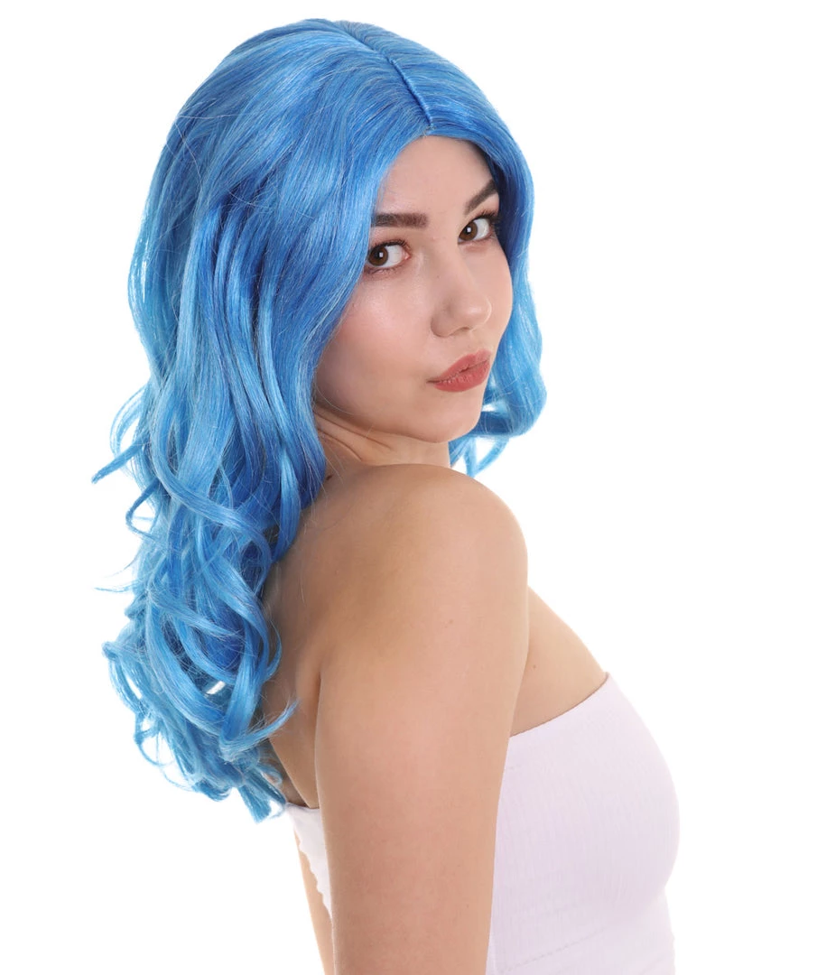 HPO Womens Singer Curly Wig | Blue Celebrity Wigs | Premium Breathable Capless Cap 5 HPO Womens Singer Curly Wig | Blue Celebrity Wigs | Premium Breathable Capless Cap