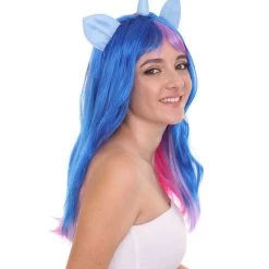 HPO Unicorn Horn And Ears Womens Wig | Sexy Cosplay Party Halloween Wig | Premium Breathable Capless Cap 13 HPO Unicorn Horn And Ears Womens Wig | Sexy Cosplay Party Halloween Wig | Premium Breathable Capless Cap
