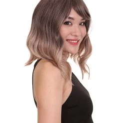 HPO Adults Women Shoulder Length Wavy Wigs | Multicolor Options Cosplay Wigs | Premium Breathable Capless Cap
