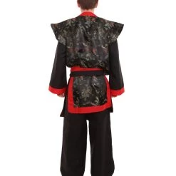 HPO Adult Men's Deluxe Samurai Embroidery Japanese Asian Robe Costume | Multicolor Cosplay Costume 10 HPO Adult Men's Deluxe Samurai Embroidery Japanese Asian Robe Costume | Multicolor Cosplay Costume