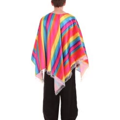 HPO Adult Men's Mexican Serape Poncho International Costume | Patriotic Cosplay Costume