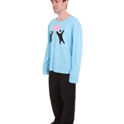 HPO Adult Men's Valentine's Day Falling In Love Long Sleeve Costumes | Lt. Blue Cosplay Costume