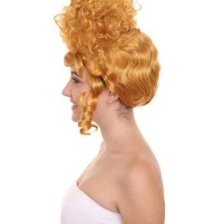 HPO Women's Womens French Renaisance Marie Antoinette Wig | Brown Historical Wigs | Premium Breathable Capless Cap