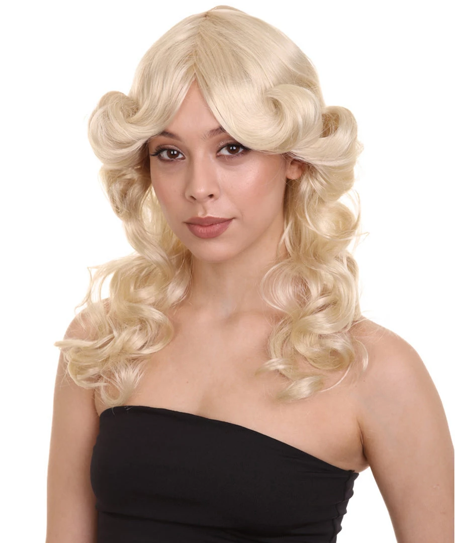 HPO Women's 70's Angel Womens Wig | Blonde Retro Wig | Premium Breathable Capless Cap 2 HPO Women's 70's Angel Womens Wig | Blonde Retro Wig | Premium Breathable Capless Cap