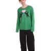 HPO Adult Men's Valentine's Day Falling In Love Long Sleeve Costumes | Dk. Green Cosplay Costume