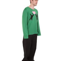 HPO Adult Men's Valentine's Day Falling In Love Long Sleeve Costumes | Dk. Green Cosplay Costume