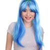 HPO Cosplay Monster Womens Wig | Neon Sky Blue Cosplay Halloween Wig | Premium Breathable Capless Cap