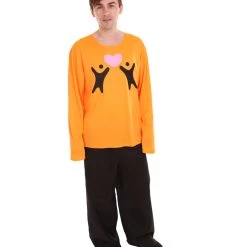 HPO Adult Men's Valentine's Day Falling In Love Long Sleeve Costumes | Orange Cosplay Costume