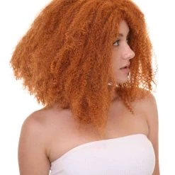 HPO Orange Witch Womens Wig | Horror Ghostly Cosplay Halloween Wig | Premium Breathable Capless Cap Women's