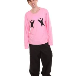 HPO Adult Men's Valentine's Day Falling In Love Long Sleeve Costumes | Pink Cosplay Costume