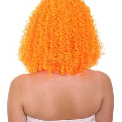 HPO Womens Animation Orange Curly Wig | Orange TV/Movie Wigs | Premium Breathable Capless Cap Women's