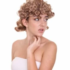 HPO Womens Justice Wig | Gold Brown TV/Movie Wig | Premium Breathable Capless Cap