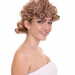 HPO Womens Justice Wig | Gold Brown TV/Movie Wig | Premium Breathable Capless Cap