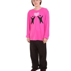 HPO Adult Men's Valentine's Day Falling In Love Long Sleeve Costumes | Hot Pink Cosplay Costume