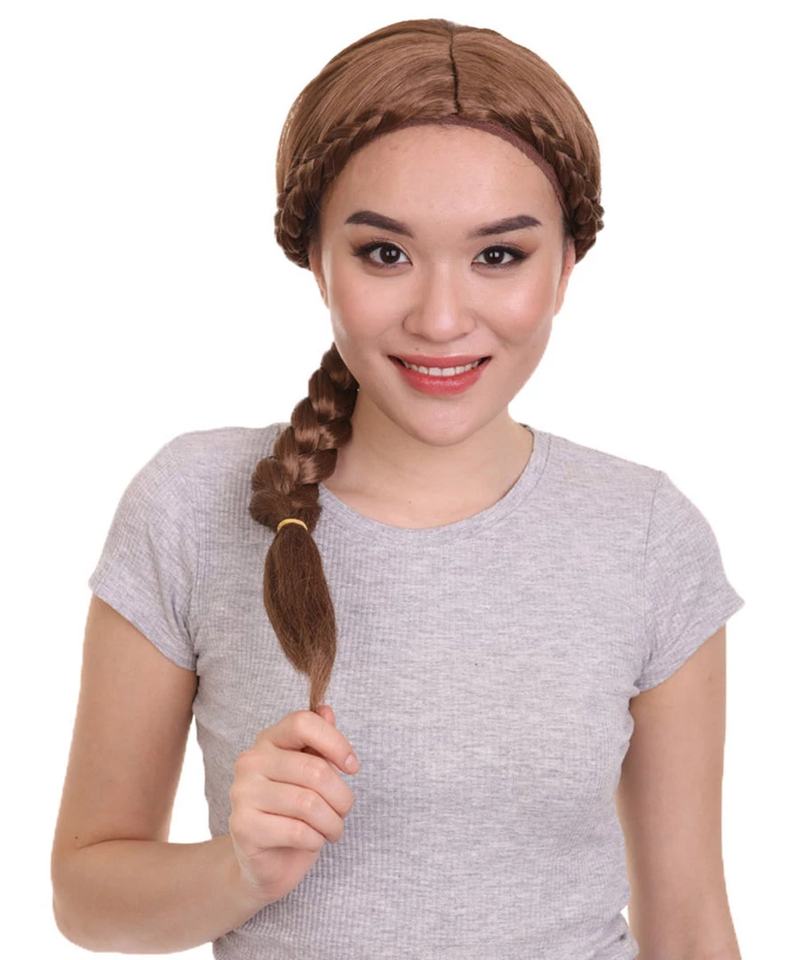 HPO Renaissance Braid Womens Wig | Traditional Colonial Cosplay Wig | Premium Breathable Capless Cap Women's 1 HPO Renaissance Braid Womens Wig | Traditional Colonial Cosplay Wig | Premium Breathable Capless Cap Women's