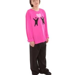 HPO Adult Men's Valentine's Day Falling In Love Long Sleeve Costumes | Hot Pink Cosplay Costume