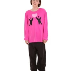 HPO Adult Men's Valentine's Day Falling In Love Long Sleeve Costumes | Hot Pink Cosplay Costume