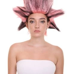 HPO Womens Musical Wigs | Pink & Black Animal Wigs | Premium Breathable Capless Cap Women's 27 HPO Womens Musical Wigs | Pink & Black Animal Wigs | Premium Breathable Capless Cap Women's