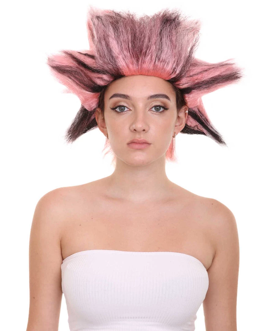 HPO Womens Musical Wigs | Pink & Black Animal Wigs | Premium Breathable Capless Cap Women's 7 HPO Womens Musical Wigs | Pink & Black Animal Wigs | Premium Breathable Capless Cap Women's