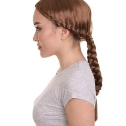 HPO Renaissance Braid Womens Wig | Traditional Colonial Cosplay Wig | Premium Breathable Capless Cap Women's