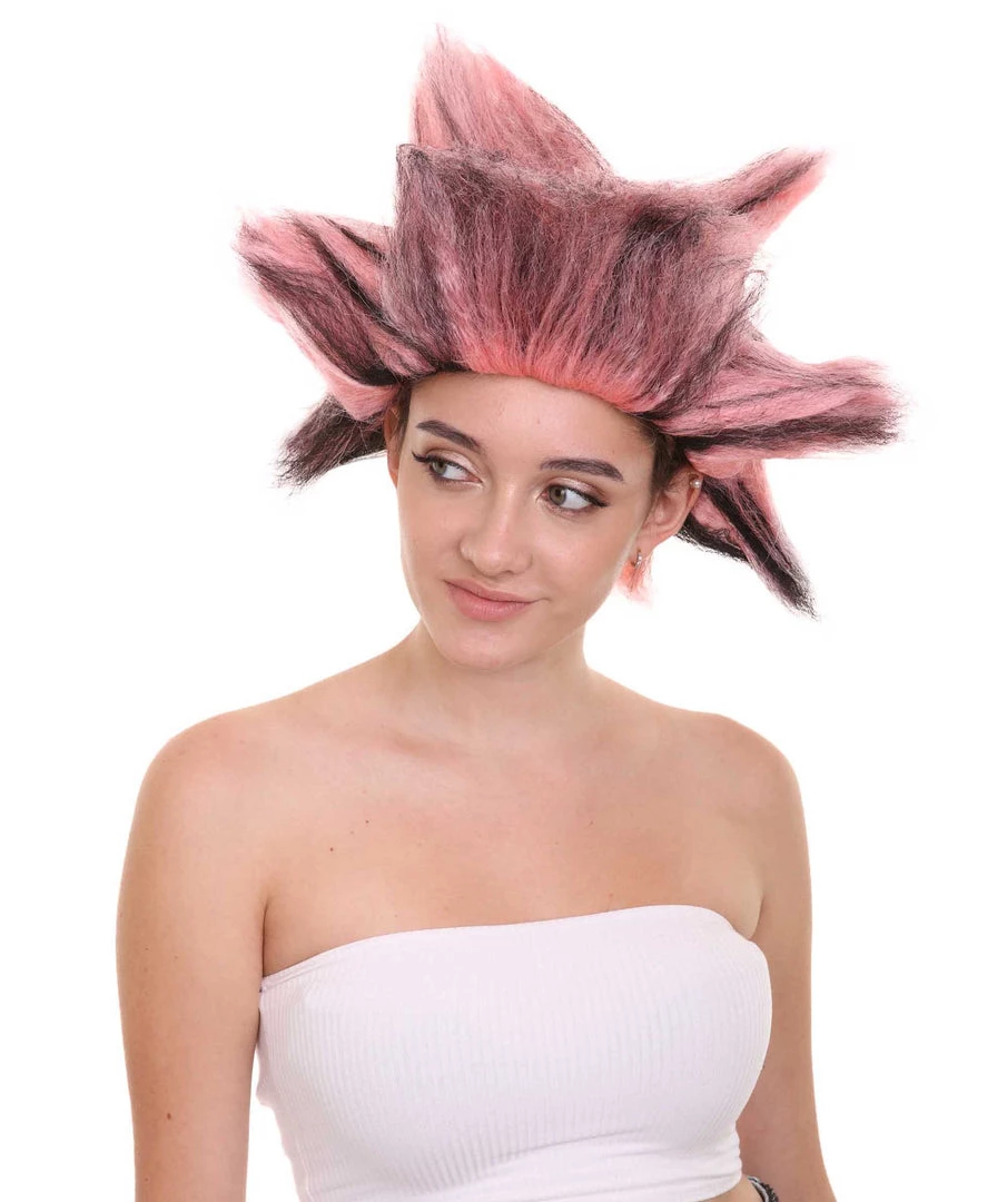 HPO Womens Musical Wigs | Pink & Black Animal Wigs | Premium Breathable Capless Cap Women's 8 HPO Womens Musical Wigs | Pink & Black Animal Wigs | Premium Breathable Capless Cap Women's