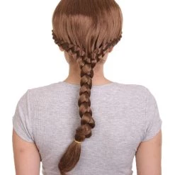 HPO Renaissance Braid Womens Wig | Traditional Colonial Cosplay Wig | Premium Breathable Capless Cap Women's 12 HPO Renaissance Braid Womens Wig | Traditional Colonial Cosplay Wig | Premium Breathable Capless Cap Women's