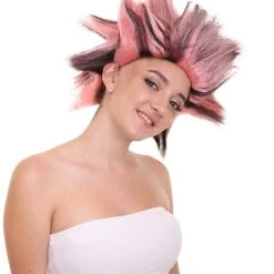 HPO Womens Musical Wigs | Pink & Black Animal Wigs | Premium Breathable Capless Cap Women's 31 HPO Womens Musical Wigs | Pink & Black Animal Wigs | Premium Breathable Capless Cap Women's
