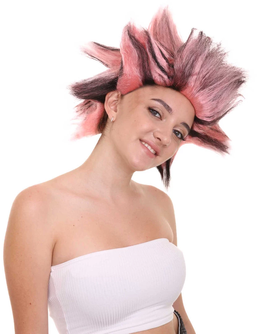 HPO Womens Musical Wigs | Pink & Black Animal Wigs | Premium Breathable Capless Cap Women's 11 HPO Womens Musical Wigs | Pink & Black Animal Wigs | Premium Breathable Capless Cap Women's