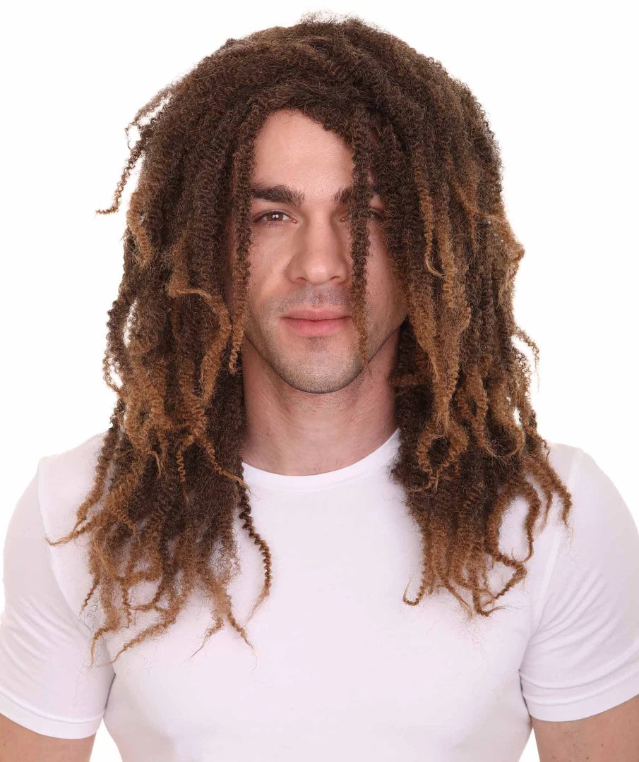 HPO Men's Rasta Mens Wig | Brown Cosplay Halloween Wig | Premium Breathable Capless Cap 2 HPO Men's Rasta Mens Wig | Brown Cosplay Halloween Wig | Premium Breathable Capless Cap