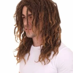 HPO Men's Rasta Mens Wig | Brown Cosplay Halloween Wig | Premium Breathable Capless Cap 12 HPO Men's Rasta Mens Wig | Brown Cosplay Halloween Wig | Premium Breathable Capless Cap