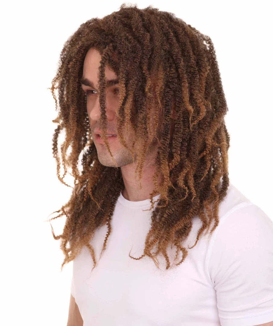 HPO Men's Rasta Mens Wig | Brown Cosplay Halloween Wig | Premium Breathable Capless Cap 4 HPO Men's Rasta Mens Wig | Brown Cosplay Halloween Wig | Premium Breathable Capless Cap