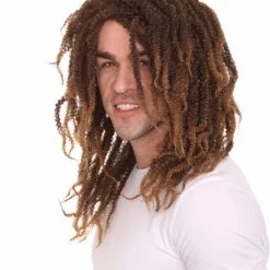 HPO Men's Rasta Mens Wig | Brown Cosplay Halloween Wig | Premium Breathable Capless Cap 11 HPO Men's Rasta Mens Wig | Brown Cosplay Halloween Wig | Premium Breathable Capless Cap